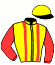 casaque portée par Eyquem Jb. jockey du cheval de course REPEL GHOSTS (GB), information pmu ZETURF