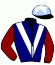 casaque portée par Cornet Mlle C. jockey du cheval de course BIBI VOICE, information pmu ZETURF