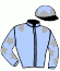 casaque portée par Veron F. jockey du cheval de course ATLANTICA, information pmu ZETURF
