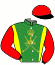 casaque portée par Sanchez Gar. jockey du cheval de course SAFWAH, information pmu ZETURF