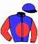 casaque portée par Dubourg K. jockey du cheval de course OBELAMI, information pmu ZETURF