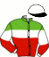 casaque portée par Brossard D. jockey du cheval de course CRESUS DI POGGIO, information pmu ZETURF