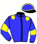 casaque portée par Riviere J. jockey du cheval de course JEEP'S D'ECOUVES, information pmu ZETURF