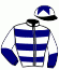 casaque portée par Eon Mlle M. jockey du cheval de course TIGER BASH, information pmu ZETURF