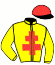 casaque portée par Bouvier R. jockey du cheval de course HOPE, information pmu ZETURF
