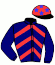 casaque portée par Geray P. jockey du cheval de course DALTAIR DE KIRVA, information pmu ZETURF