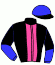 casaque portée par Buttier Mlle C. jockey du cheval de course FED DU PATURAL, information pmu ZETURF
