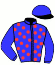 casaque portée par Jaguelin T. jockey du cheval de course BENI GODS, information pmu ZETURF