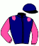 casaque portée par Farrugia R. jockey du cheval de course HERMENCE DAIRPET, information pmu ZETURF