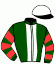 casaque portée par Eon Mlle M. jockey du cheval de course EL KALBITO, information pmu ZETURF