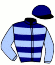 casaque portée par Guedj-gay G. jockey du cheval de course GUALDA, information pmu ZETURF