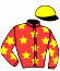 casaque portée par Ducos Th. jockey du cheval de course JAGUAR D'AIMTE, information pmu ZETURF