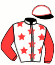 casaque portée par Regnier Mme Lol. jockey du cheval de course JERRY PONT VAUTIER, information pmu ZETURF