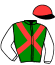 casaque portée par Guyon M. jockey du cheval de course CLANITHA, information pmu ZETURF