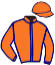 casaque portée par Gutierrez Val A. jockey du cheval de course TIME OF POWER, information pmu ZETURF