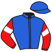 casaque portée par Clozier F. jockey du cheval de course JET SAN LEANDRO, information pmu ZETURF
