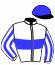 casaque portée par Brossard N. R. jockey du cheval de course JAGUAR DU LONDEL, information pmu ZETURF