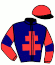 casaque portée par Mottier M. jockey du cheval de course JAG MAHCATH, information pmu ZETURF