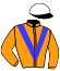 casaque portée par Dubourg K. jockey du cheval de course DESNA, information pmu ZETURF