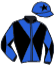 casaque portée par Nailov-ferhanov S. jockey du cheval de course ANGE L'HERMITAGE, information pmu ZETURF