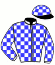 casaque portée par Mendizabal I. jockey du cheval de course WASIB, information pmu ZETURF