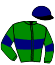 casaque portée par Seguy V. jockey du cheval de course ROYAL ETINCELLE, information pmu ZETURF