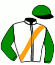 casaque portée par Lagadeuc F. jockey du cheval de course HARLANN DU TEMPLE (FR), information pmu ZETURF