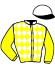 casaque portée par Le Beller T. jockey du cheval de course HERCULE DE LEAU (FR), information pmu ZETURF