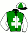 casaque portée par Peltier E. jockey du cheval de course HIRONDELLE DU BOIS (FR), information pmu ZETURF