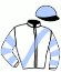 casaque portée par Lebourgeois Y. jockey du cheval de course HONEY DE BANVILLE (FR), information pmu ZETURF