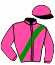 casaque portée par Mottier M. jockey du cheval de course INES DE CAHOT, information pmu ZETURF
