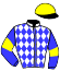 casaque portée par Delaroche D. jockey du cheval de course INDIRA (FR), information pmu ZETURF