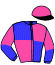 casaque portée par Desmigneux F. jockey du cheval de course GASTON DU ROC (FR), information pmu ZETURF