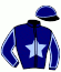 casaque portée par Morro Pons Rom. jockey du cheval de course FRISSON D'OCCAGNES (FR), information pmu ZETURF