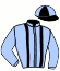 casaque portée par Jublot L. jockey du cheval de course FLORE DE REGO, information pmu ZETURF