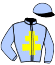 casaque portée par Gelormini G. jockey du cheval de course GERONIMO MATICA (FR), information pmu ZETURF