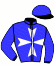 casaque portée par Gelormini G. jockey du cheval de course LIVI MAJESTY (SE), information pmu ZETURF