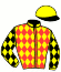 casaque portée par Rebeche A. jockey du cheval de course ICARE D'ELFE (FR), information pmu ZETURF