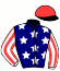 casaque portée par Dersoir-habib W. jockey du cheval de course GAMBIT GIBUS (FR), information pmu ZETURF