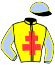 casaque portée par Collet Mlle M. jockey du cheval de course HONESTY GABY (FR), information pmu ZETURF