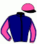 casaque portée par Gelormini G. jockey du cheval de course HEROS DES BRUYERES, information pmu ZETURF