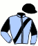 casaque portée par Frecelle Cl. jockey du cheval de course JUST BLACK, information pmu ZETURF