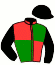 casaque portée par Lebrec T. jockey du cheval de course KACTUS DE BEAUM, information pmu ZETURF