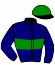 casaque portée par Coppens B. jockey du cheval de course JOKER DE L'EPINE, information pmu ZETURF