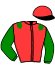 casaque portée par Locqueneux D. jockey du cheval de course GALMOVA, information pmu ZETURF