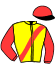 casaque portée par Barthelemy Mme A. jockey du cheval de course KUZA DU BOUILLON, information pmu ZETURF