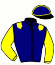 casaque portée par Enault C. jockey du cheval de course GROUPIE DU QUENNE, information pmu ZETURF