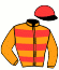 casaque portée par Jehanne W. jockey du cheval de course JENGA D'HARVA, information pmu ZETURF