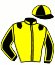 casaque portée par Gaborit L. jockey du cheval de course KIMIE CASTELETS, information pmu ZETURF