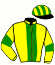casaque portée par Raffestin J. jockey du cheval de course KID DE LA BANIO, information pmu ZETURF